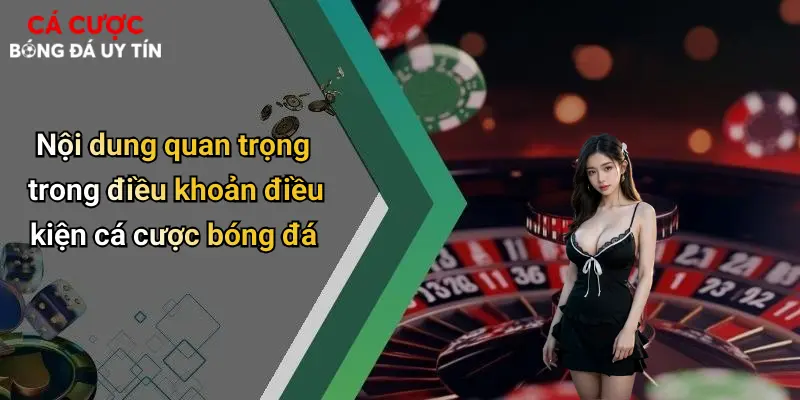 Nội dung quan trọng trong điều khoản điều kiện cá cược bóng đá